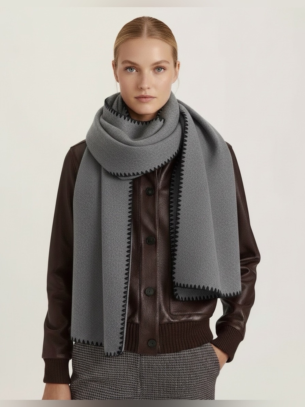 Melrose & Market Stitched Trim Scarf/ Wrap